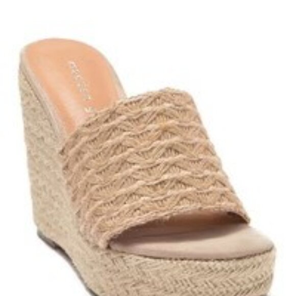 Madden Girl Shoes - Madden Girl Graciee Jute Wedge Slides Natural Woven –‎ Women’s 7.5